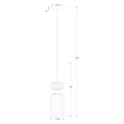 Hanglamp aan een koord MOLLY 1xE14/40W/230V diameter 12 cm goud/groen/roze
