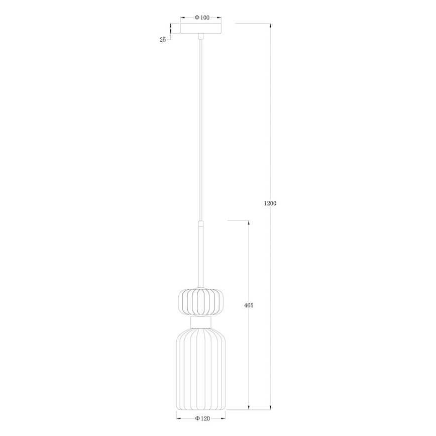 Hanglamp aan een koord MOLLY 1xE14/40W/230V diameter 12 cm goud/groen/roze