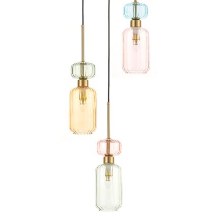 Hanglamp aan een koord MOLLY 3xE14/40W/230V diameter 38 cm kleurrijk