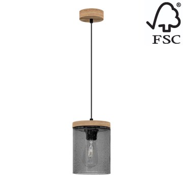 Hanglamp aan een koord MONSUN 1xE27/60W/230V grenen - FSC-gecertificeerd