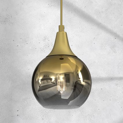 Hanglamp aan een koord MONTE 1xE27/60W/230V d. 15 cm goud