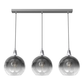 Hanglamp aan een koord MONTE 3xE27/60W/230V d. 20 cm mat chroom