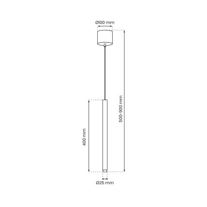 Hanglamp aan een koord MONZA 1xG9/8W/230V zwart