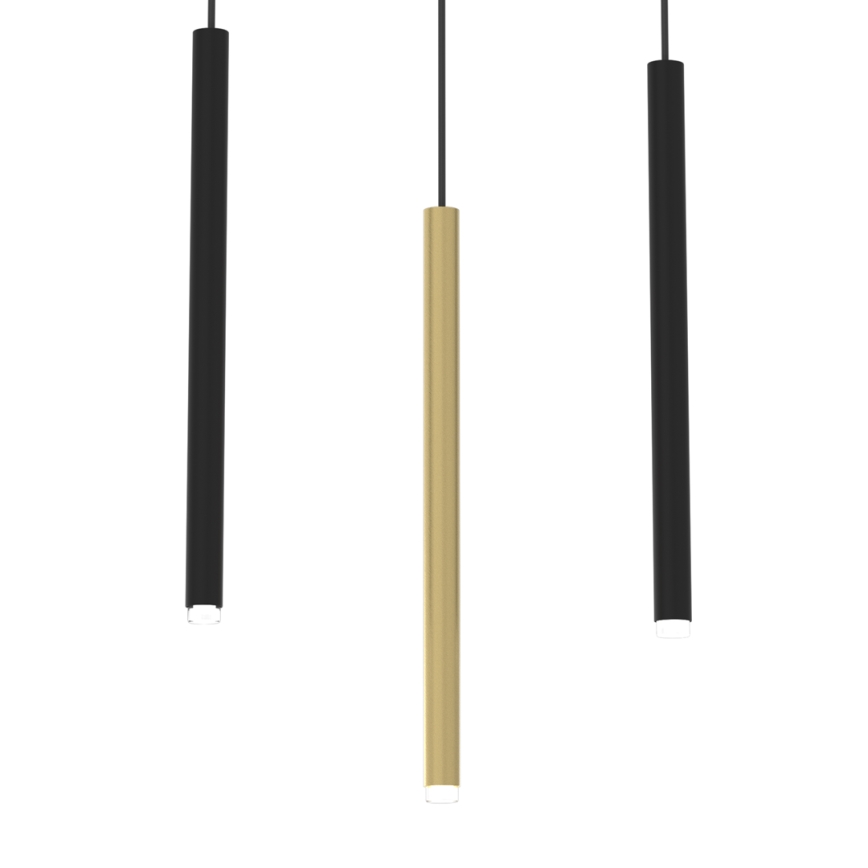 Hanglamp aan een koord MONZA 3xG9/8W/230V zwart/goud