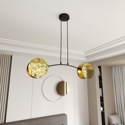 Hanglamp aan een koord MOTIF 2xE14/10W/230V goud
