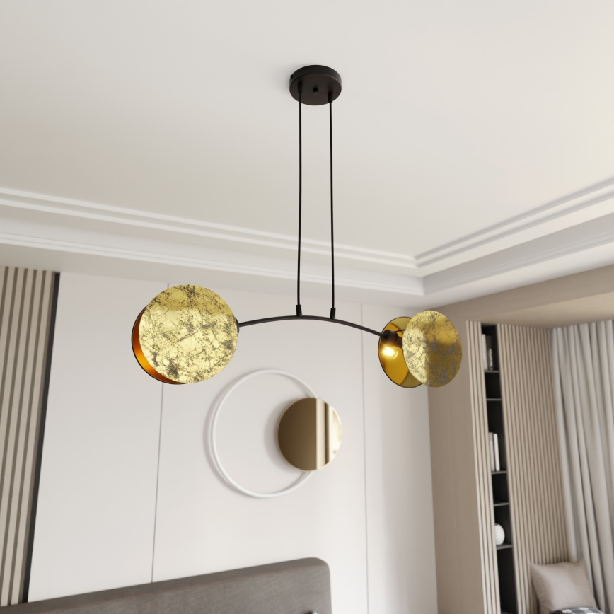 Hanglamp aan een koord MOTIF 2xE14/10W/230V goud