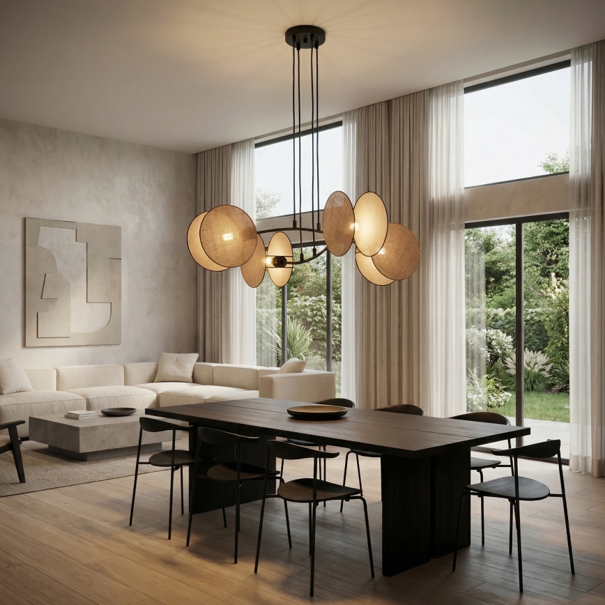 Hanglamp aan een koord MOTIF 4xE14/10W/230V beige