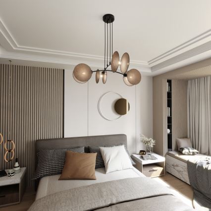 Hanglamp aan een koord MOTIF 4xE14/10W/230V beige