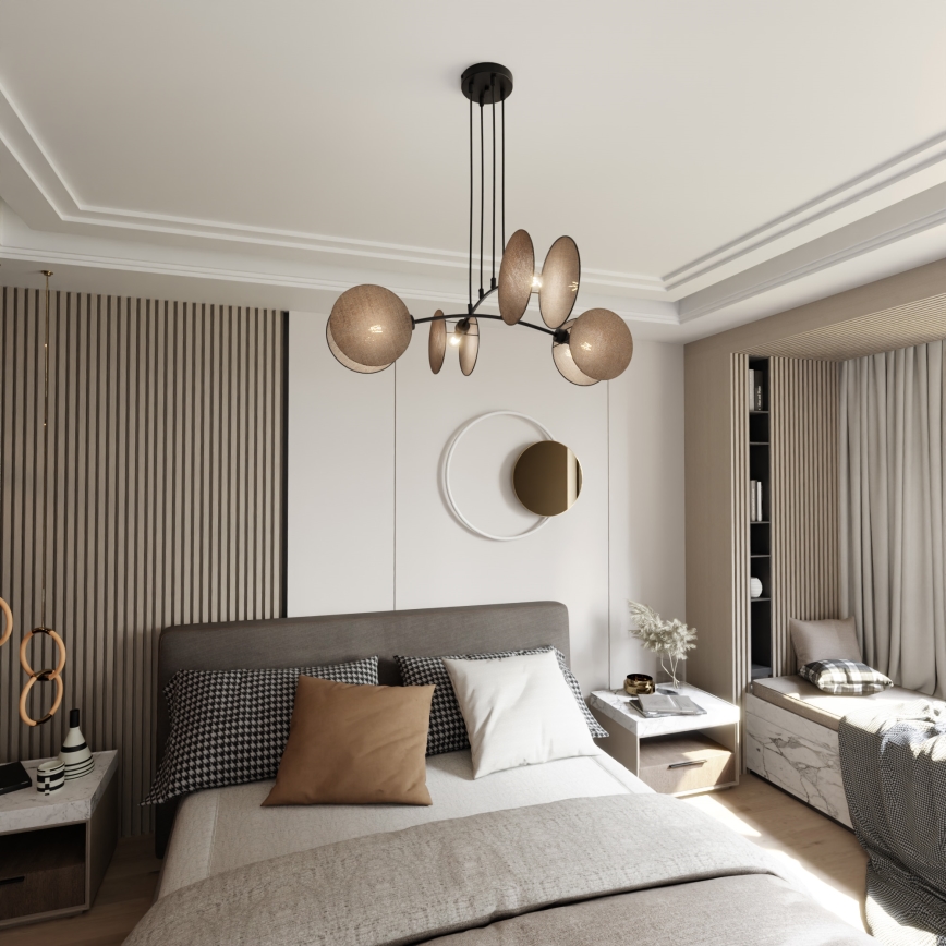 Hanglamp aan een koord MOTIF 4xE14/10W/230V beige