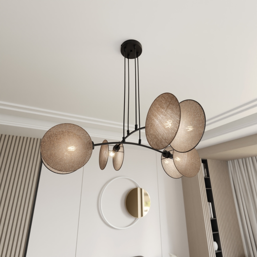 Hanglamp aan een koord MOTIF 4xE14/10W/230V beige