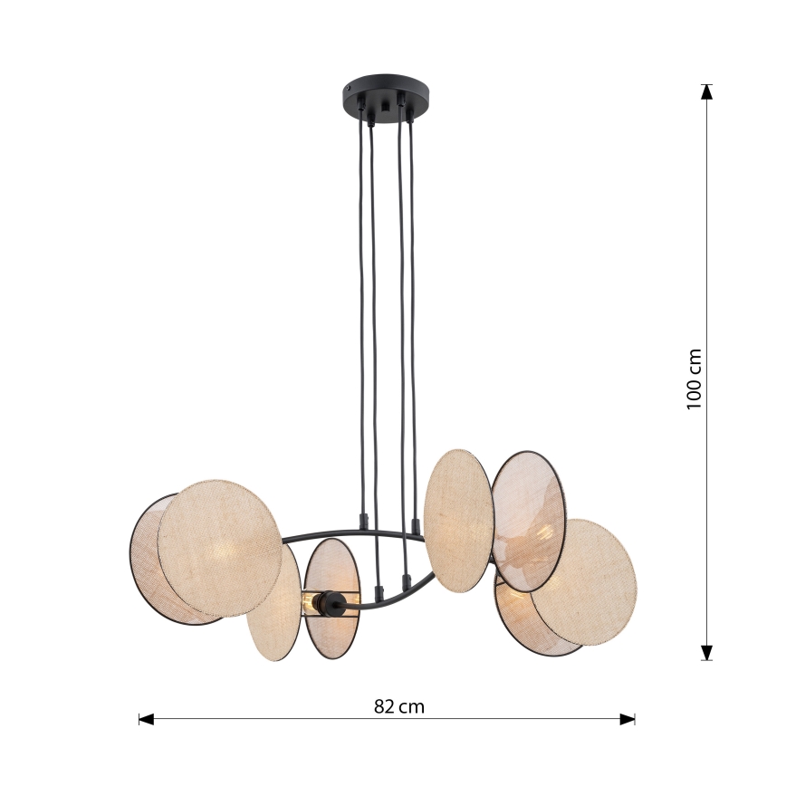 Hanglamp aan een koord MOTIF 4xE14/10W/230V beige
