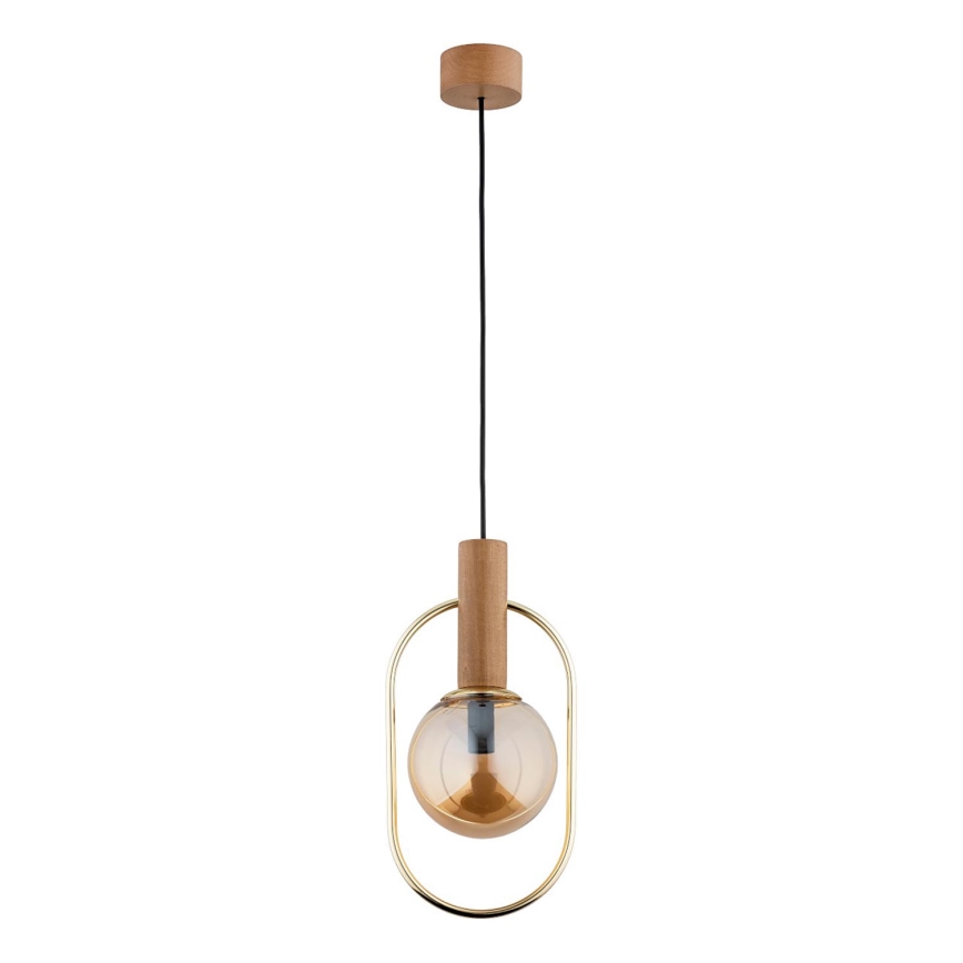 Hanglamp aan een koord MUFI 1xE14/10W/230V goud/beige