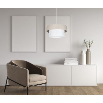 Hanglamp aan een koord NATA 1xE27/60W/230V beige