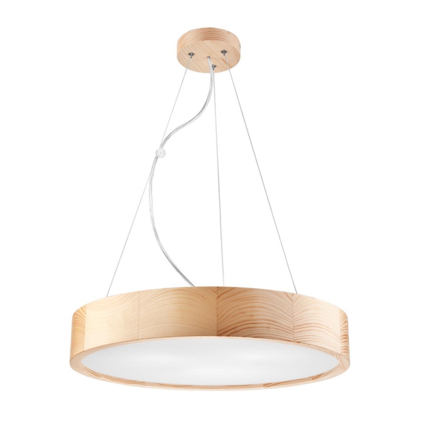 Hanglamp aan een koord NATURAL 3xE27/60W/230V ø 47 cm grenen