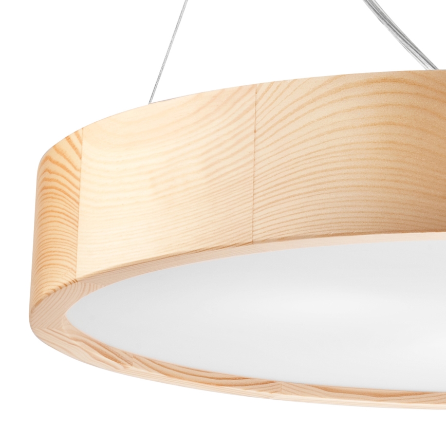 Hanglamp aan een koord NATURAL 3xE27/60W/230V ø 47 cm grenen