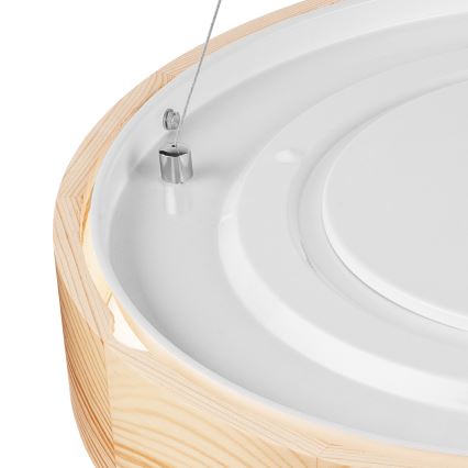 Hanglamp aan een koord NATURAL 3xE27/60W/230V ø 47 cm grenen