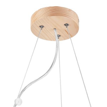 Hanglamp aan een koord NATURAL 3xE27/60W/230V ø 47 cm grenen