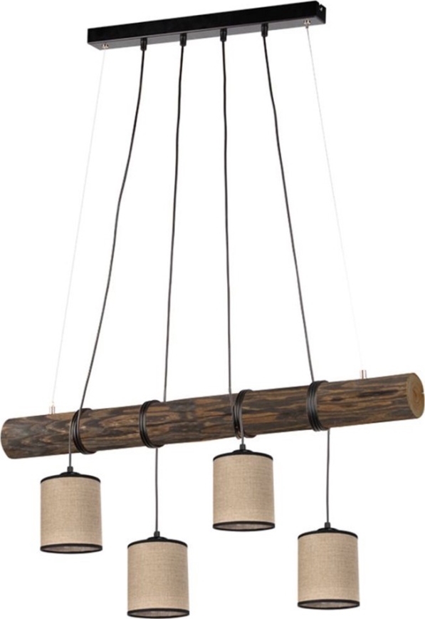 Hanglamp aan een koord NEGRO 4xE27/25W/230V grenen