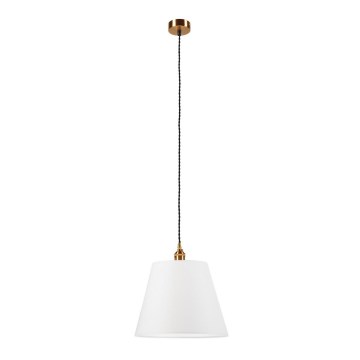 Hanglamp aan een koord NELLY 1xE27/60W/230V wit/koper