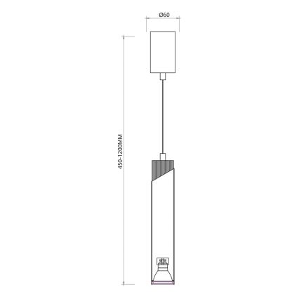 Hanglamp aan een koord NEO 1xGU10/8W/230V zwart/goud