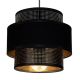 Hanglamp aan een koord NESS 2xE27/60W/230V diameter 30 cm zwart