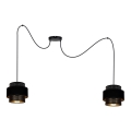 Hanglamp aan een koord NESS 2xE27/60W/230V spin zwart