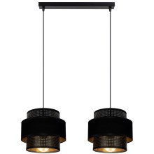 Hanglamp aan een koord NESS 2xE27/60W/230V zwart