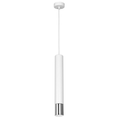 Hanglamp aan een koord NEST 1xGU10/8W/230V wit/glanzend chroom 