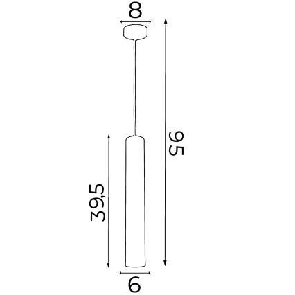 Hanglamp aan een koord NEST 1xGU10/8W/230V wit/glanzend chroom 
