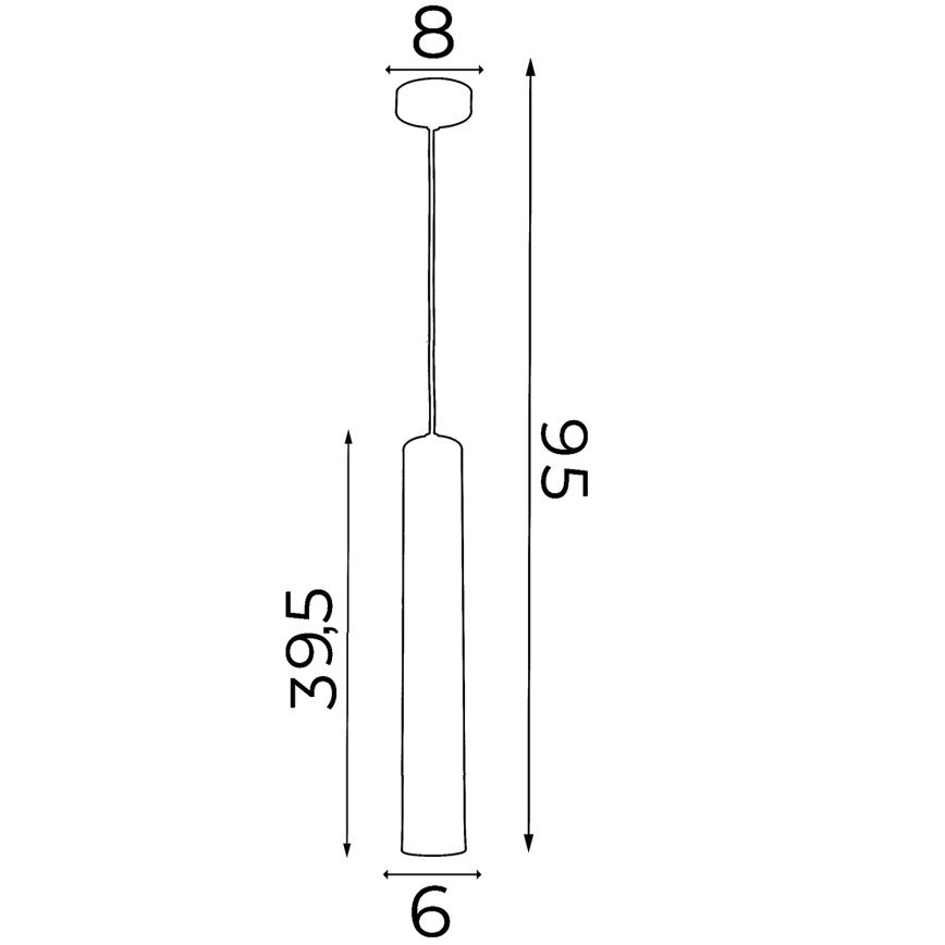 Hanglamp aan een koord NEST 1xGU10/8W/230V wit/glanzend chroom 