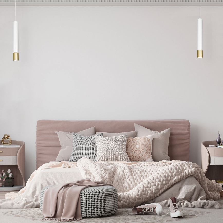 Hanglamp aan een koord NEST 1xGU10/8W/230V wit/goud