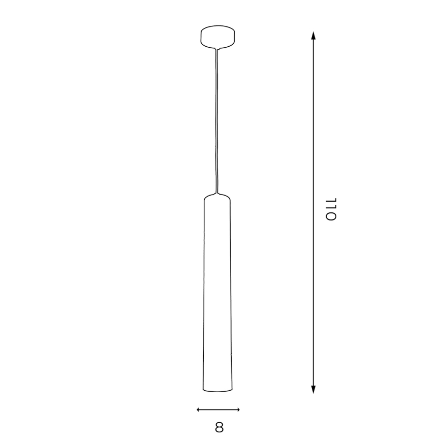 Hanglamp aan een koord NEST 1xGU10/8W/230V wit/goud