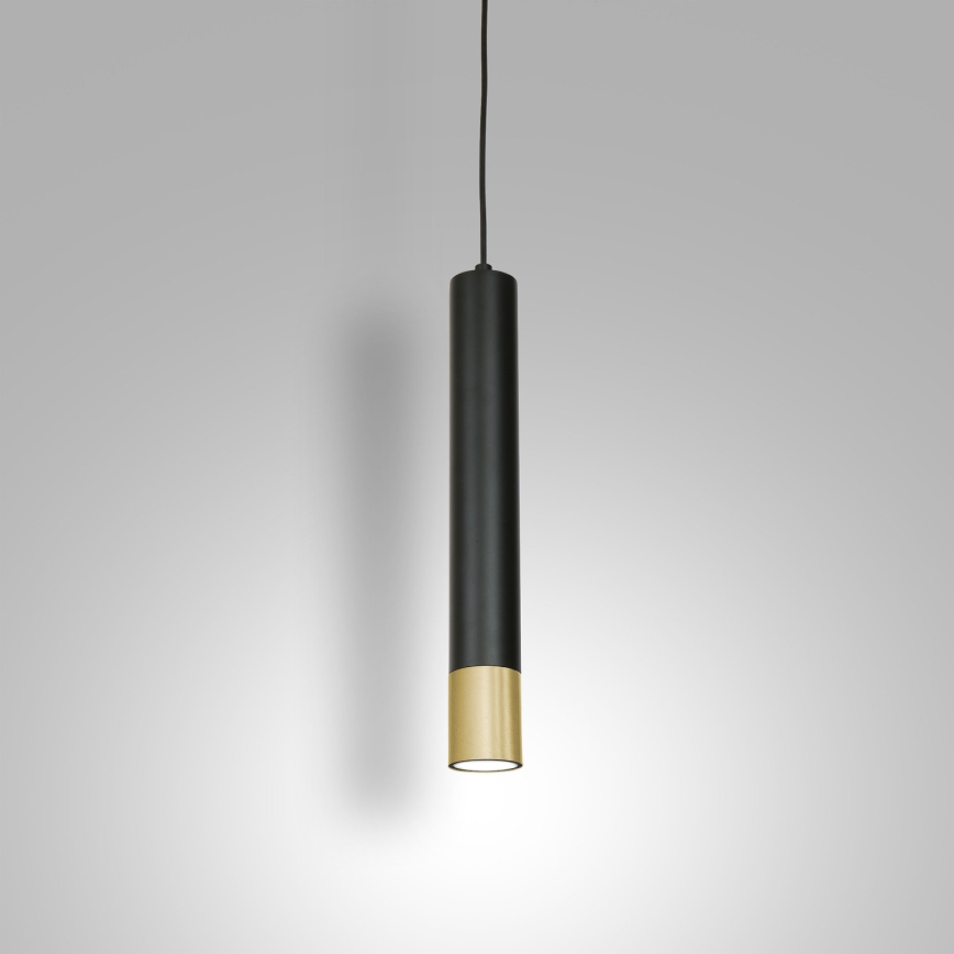 Hanglamp aan een koord NEST 1xGU10/8W/230V zwart/goud