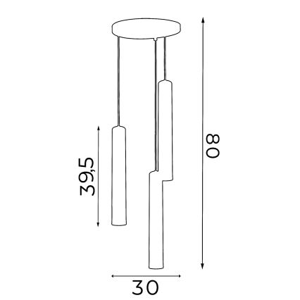 Hanglamp aan een koord NEST 3xGU10/8W/230V wit/glanzend chroom 