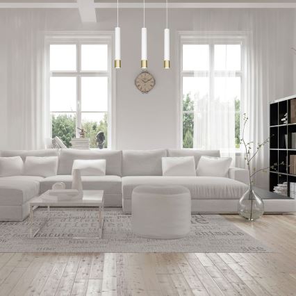 Hanglamp aan een koord NEST 3xGU10/8W/230V wit/goud