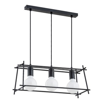 Hanglamp aan een koord NETI 3xE27/15W/230V zwart