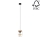 Hanglamp aan een koord NETUNO 1xE27/60W/230V eiken - FSC-gecertificeerd