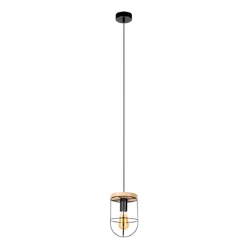 Hanglamp aan een koord NETUNO 1xE27/60W/230V eiken