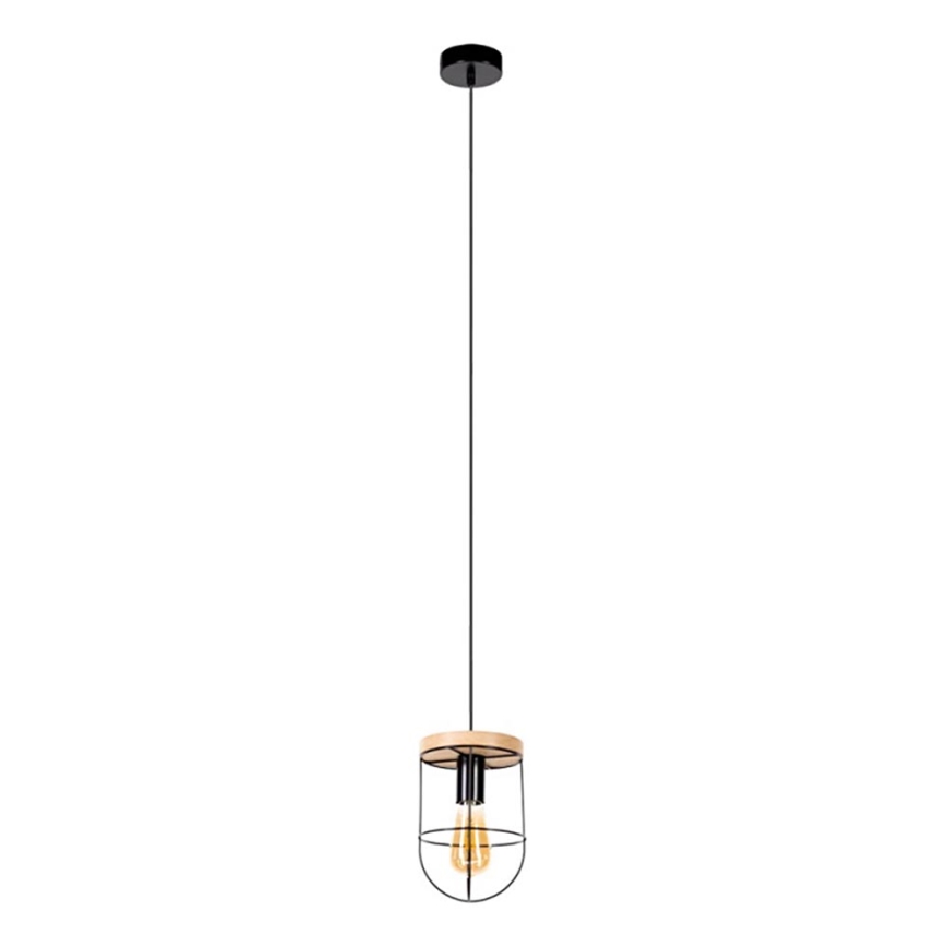 Hanglamp aan een koord NETUNO 1xE27/60W/230V eiken