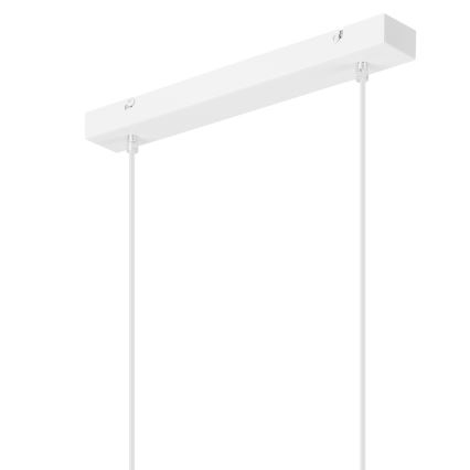 Hanglamp aan een koord NICO 2xE27/60W/230V wit/beuken