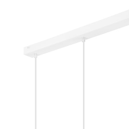 Hanglamp aan een koord NICO 3xE27/60W/230V wit/beuken