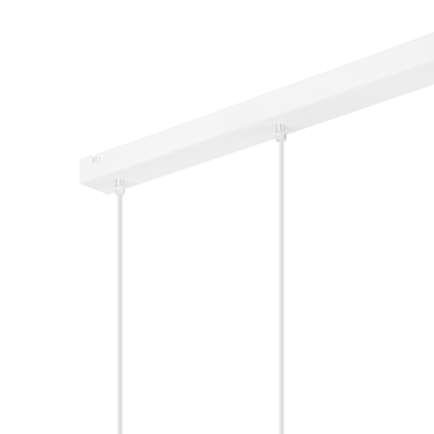 Hanglamp aan een koord NICO 3xE27/60W/230V wit/beuken