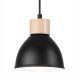 Hanglamp aan een koord NICO 3xE27/60W/230V zwart/beuken