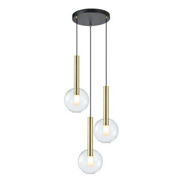 Hanglamp aan een koord NIKO 3xG9/9W/230V goud