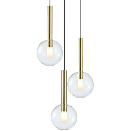 Hanglamp aan een koord NIKO 3xG9/9W/230V goud
