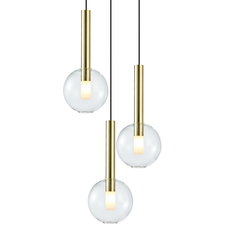 Hanglamp aan een koord NIKO 3xG9/9W/230V goud