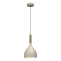 Hanglamp aan een koord NOAK 1xE27/15W/230V beige/goud