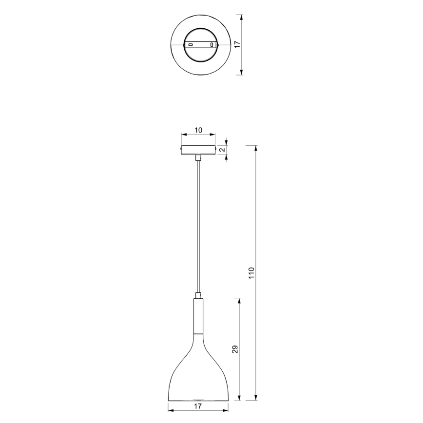 Hanglamp aan een koord NOAK 1xE27/15W/230V beige/goud