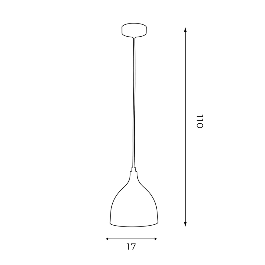Hanglamp aan een koord NOAK 1xE27/15W/230V grijs