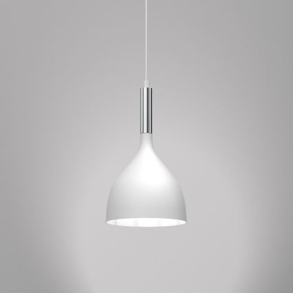 Hanglamp aan een koord NOAK 1xE27/15W/230V wit/glanzend chroom